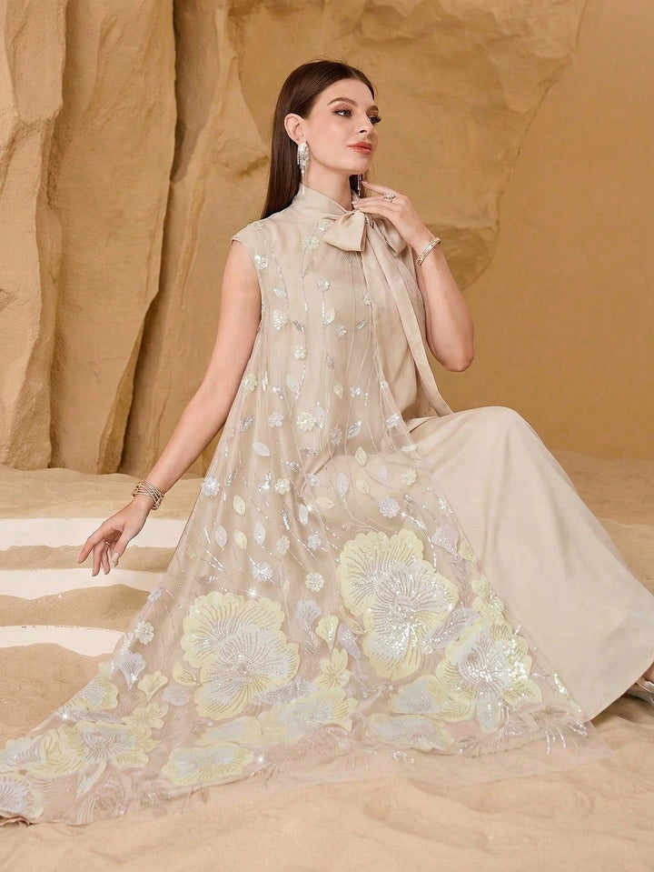 Rochie maxi SHEIN, bej