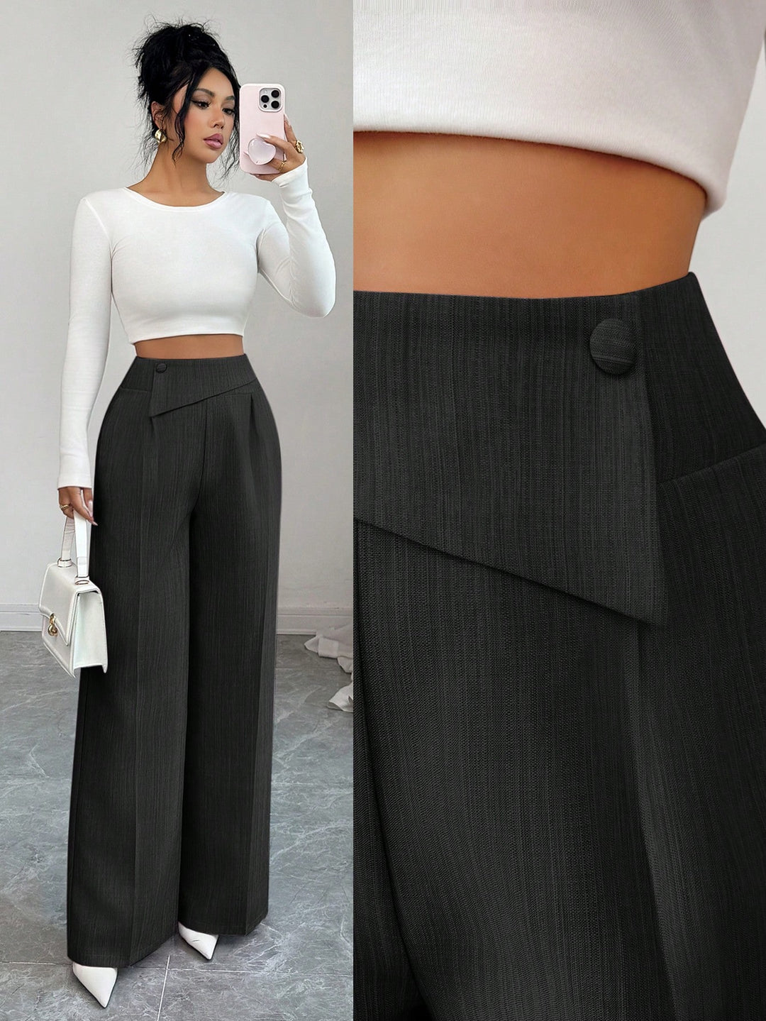 Pantaloni SHEIN, negru
