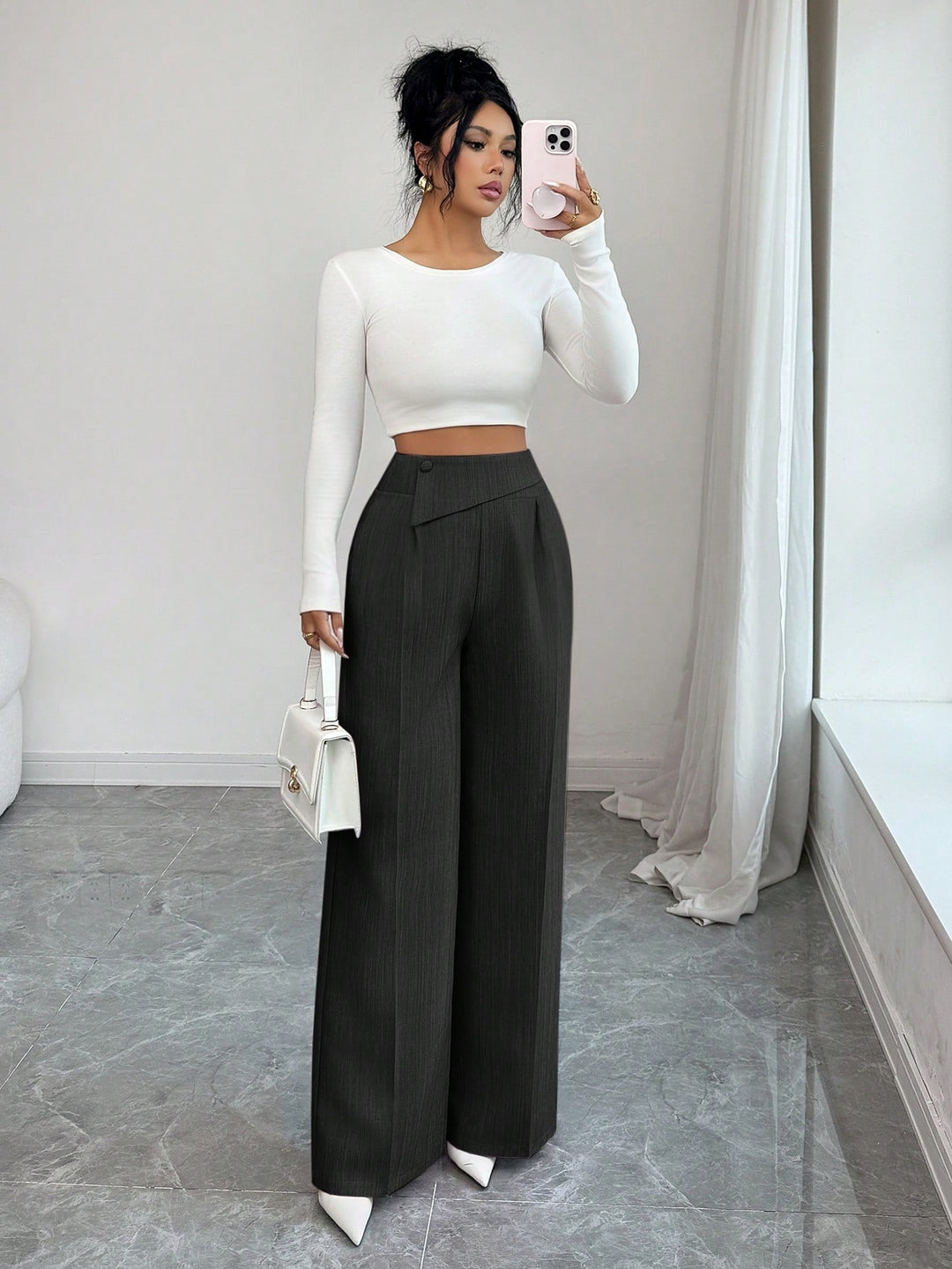 Pantaloni SHEIN, negru