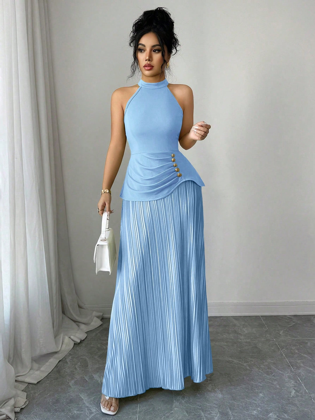 Rochie maxi SHEIN, albastru