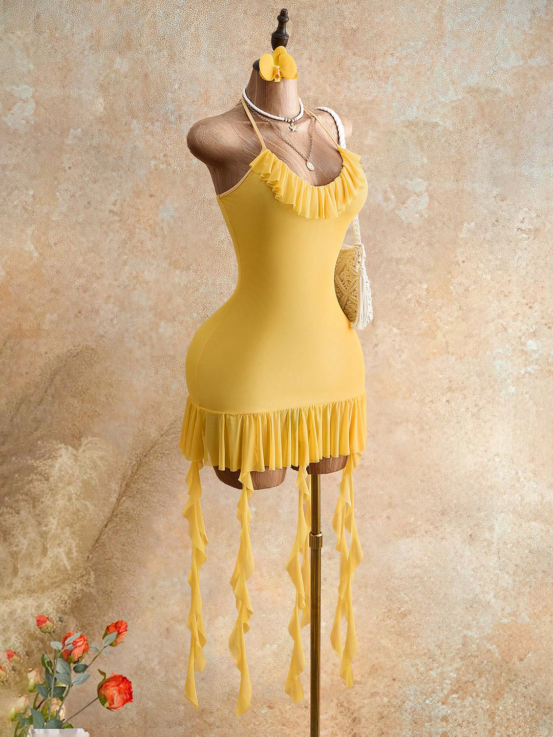 Rochie scurtă SHEIN, galben