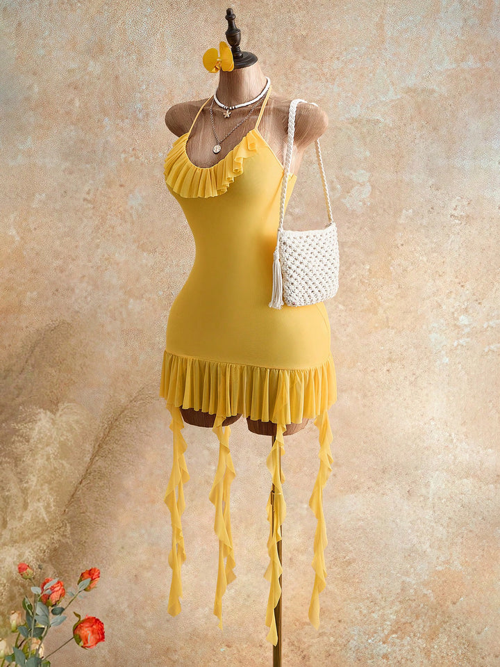 Rochie scurtă SHEIN, galben