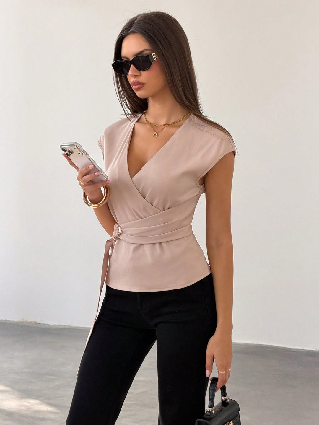 Cămașă casual SHEIN, portocaliu