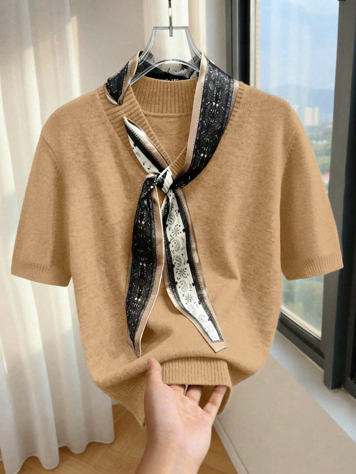 Bluza tricotată SHEIN, bej