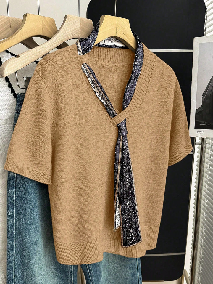 Bluza tricotată SHEIN, bej