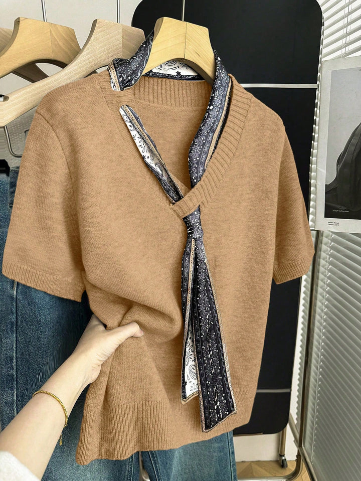 Bluza tricotată SHEIN, bej