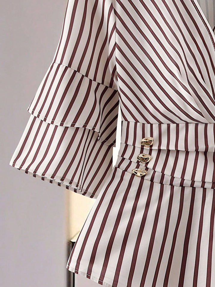 Bluza asimetrică SHEIN, maro