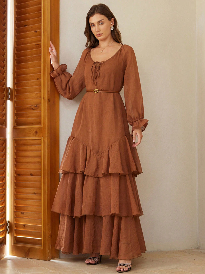 Rochie maxi SHEIN, maro