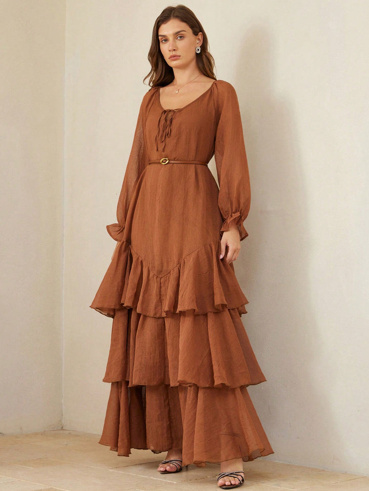 Rochie maxi SHEIN, maro