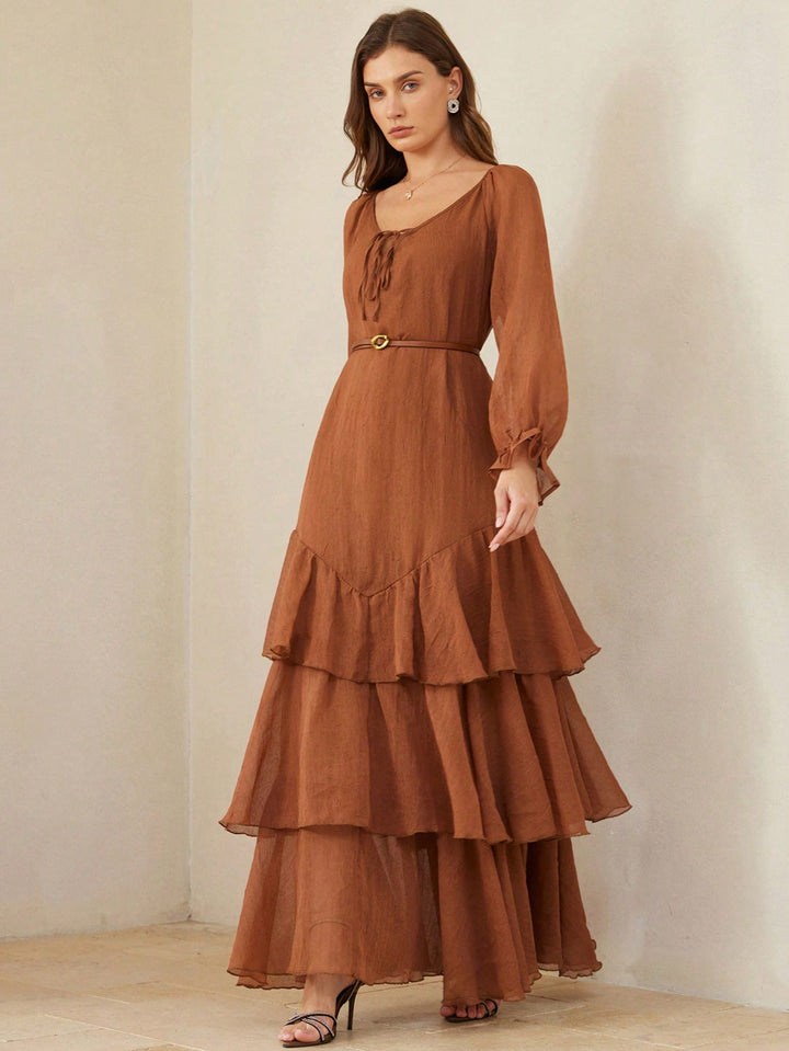 Rochie maxi SHEIN, maro