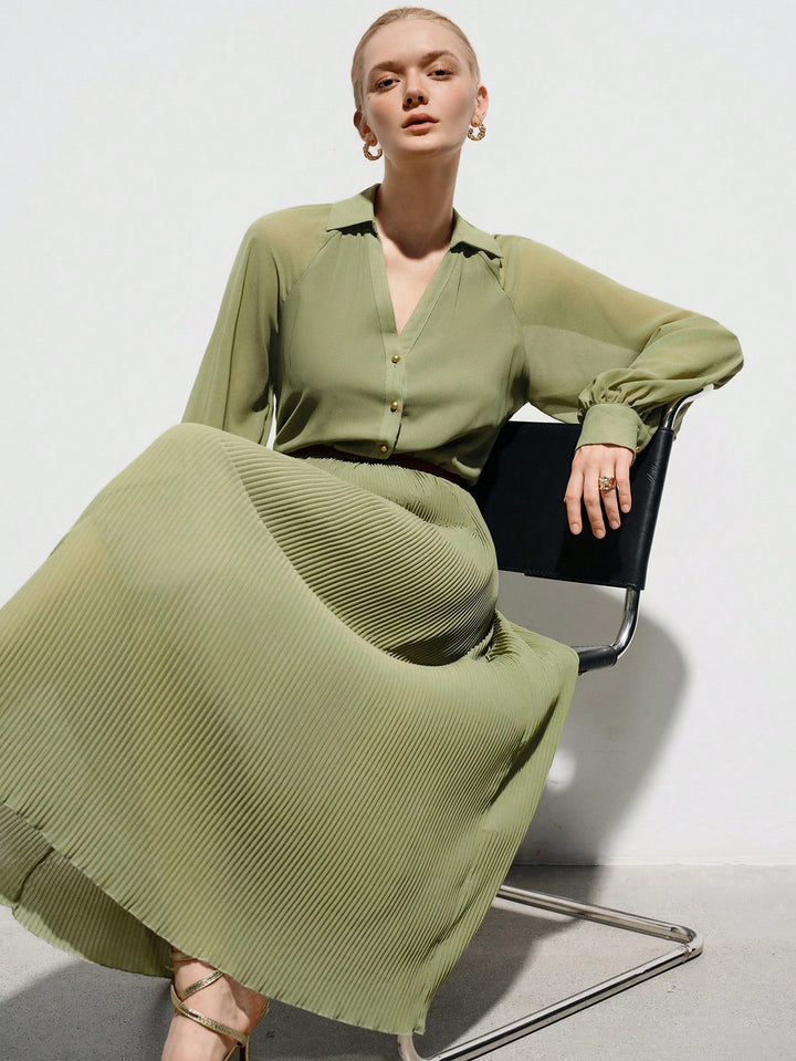 Rochie maxi SHEIN, verde