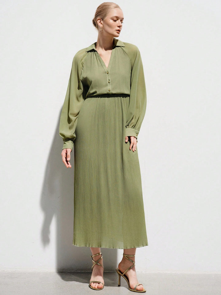 Rochie maxi SHEIN, verde