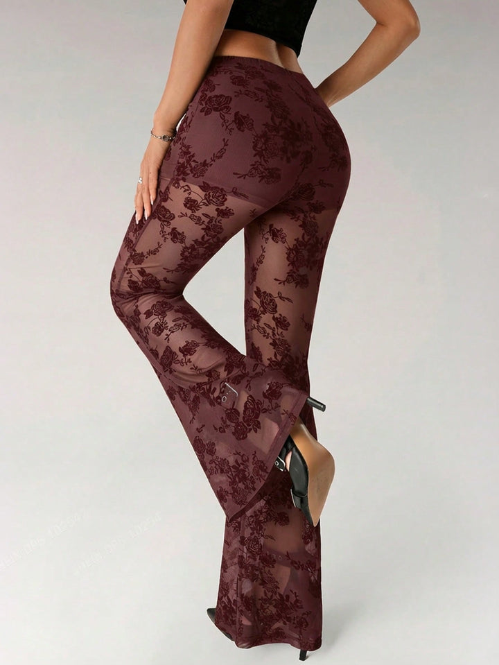 Pantaloni SHEIN, vișiniu