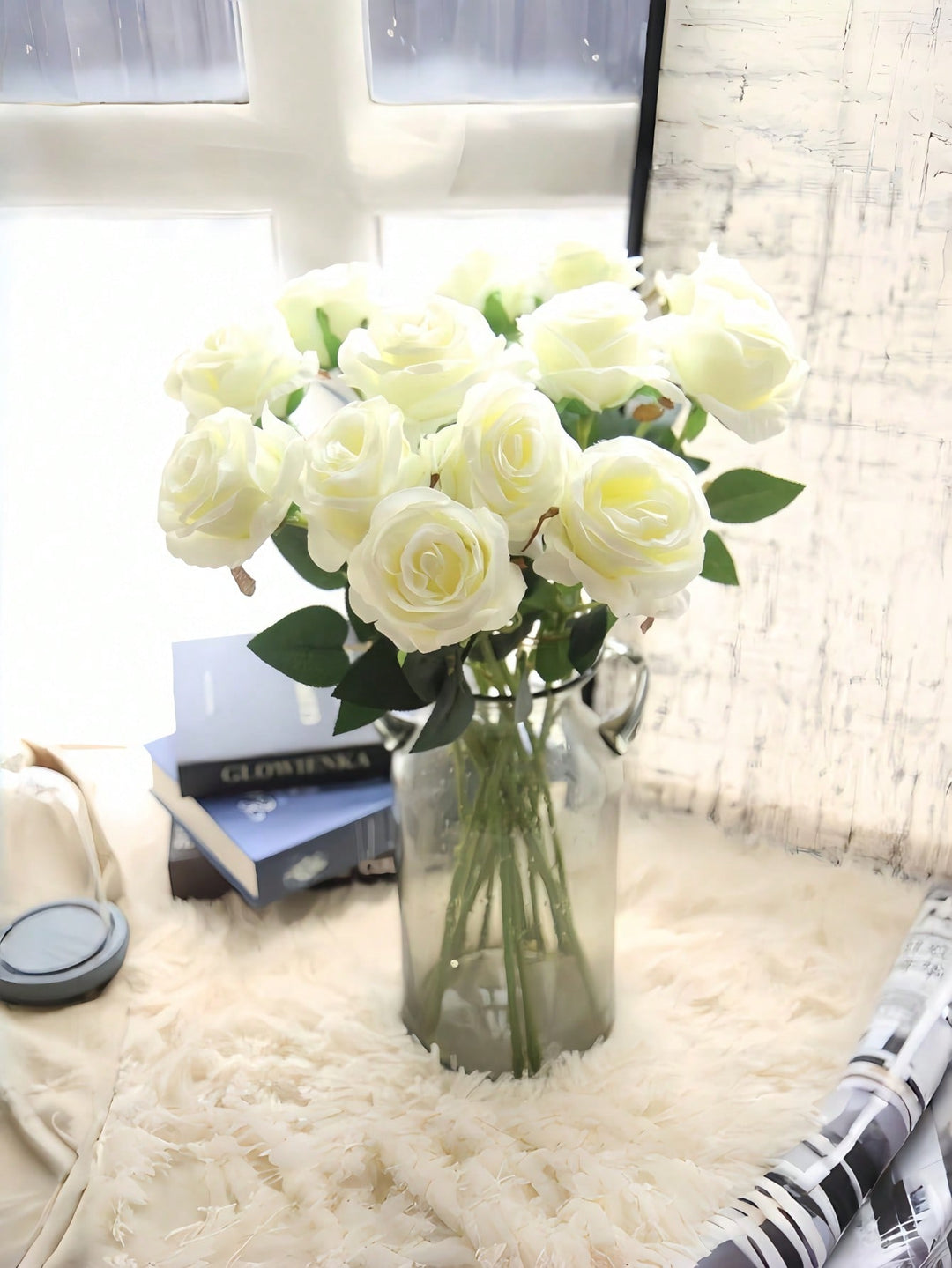 Floari artificiale SHEIN, alb