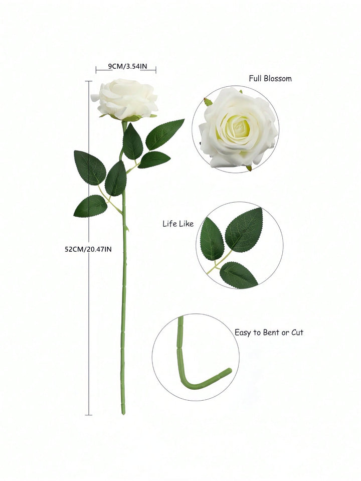 Floari artificiale SHEIN, alb