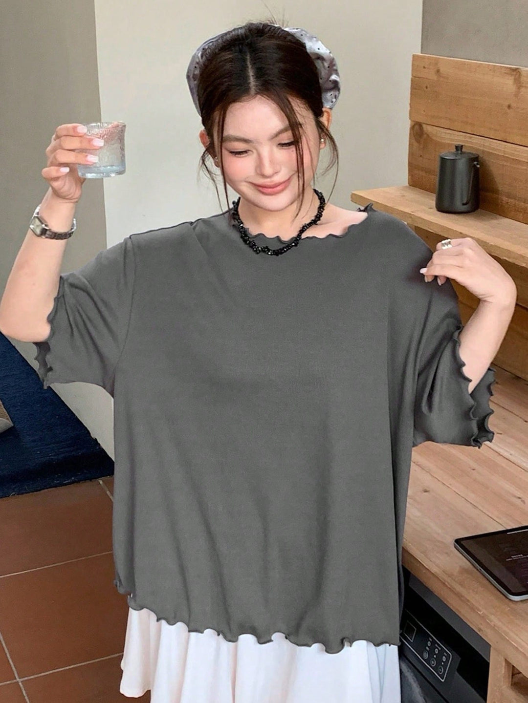 Tricou SHEIN, gri