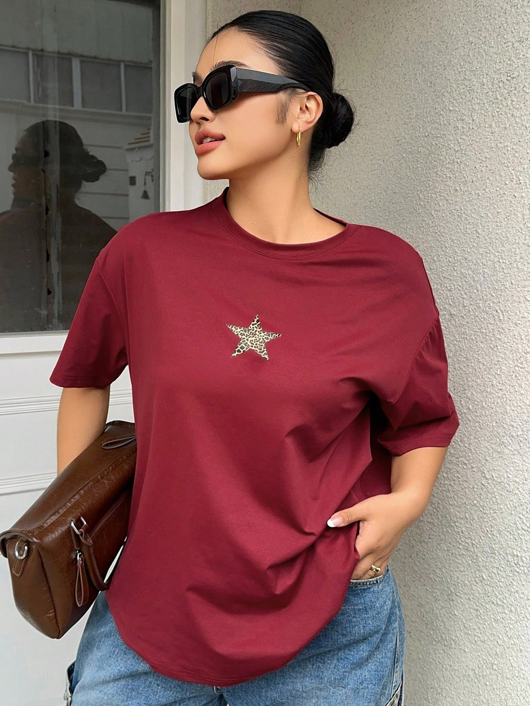 Tricou SHEIN, vișiniu