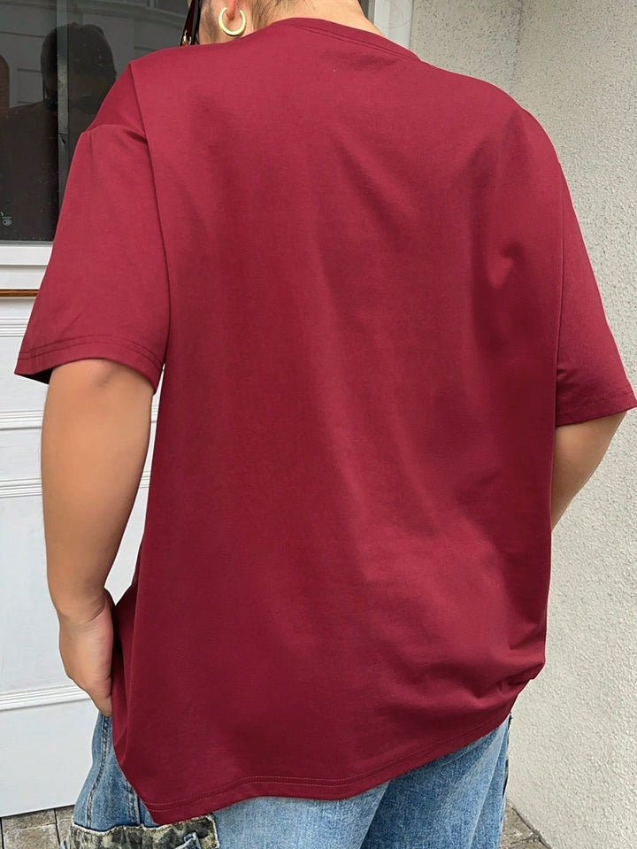 Tricou SHEIN, vișiniu
