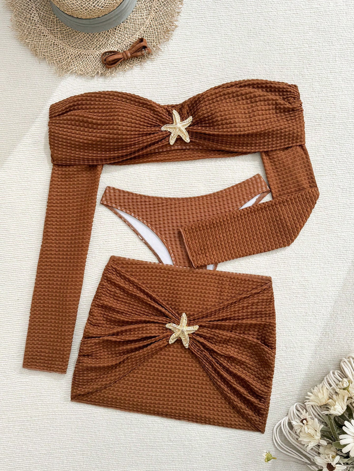 SHEIN bikini szett, barna