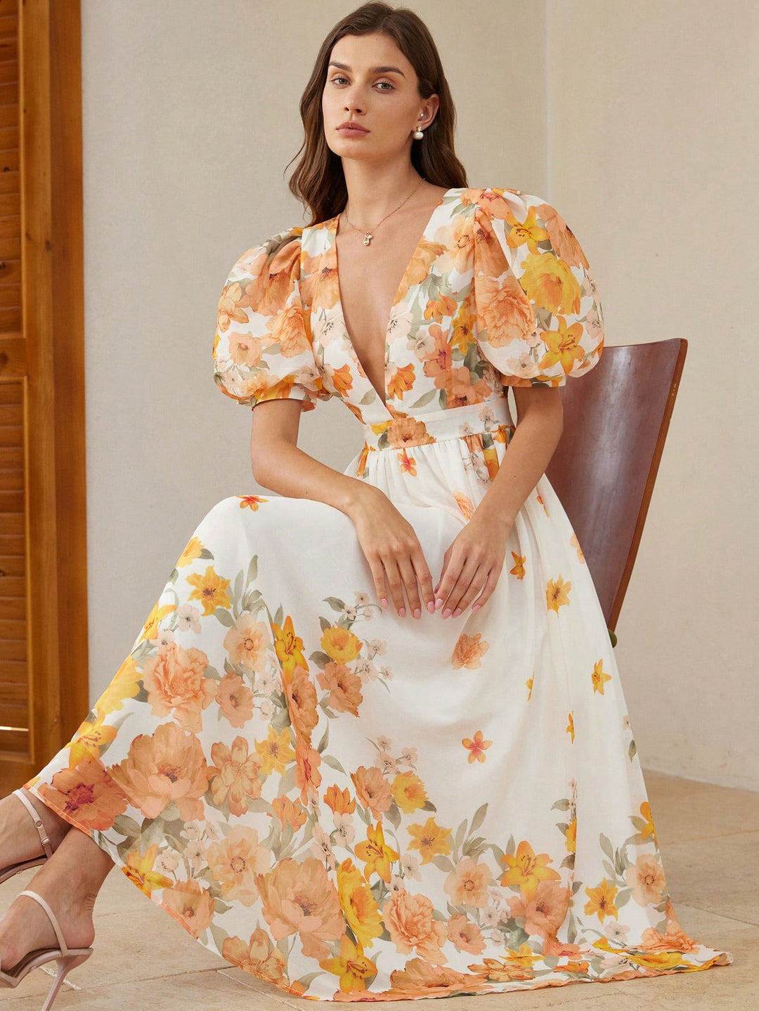 Rochie maxi SHEIN, mix culori