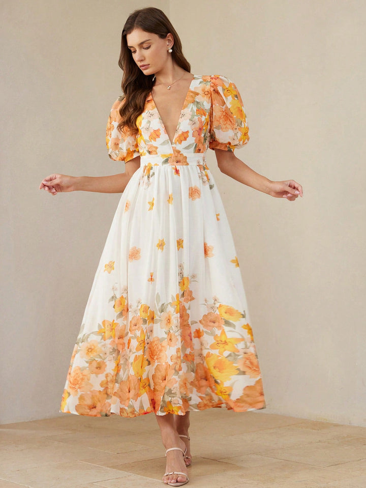 Rochie maxi SHEIN, mix culori