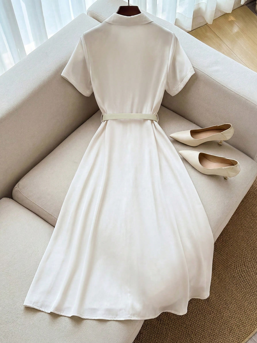 Rochie midi SHEIN, alb