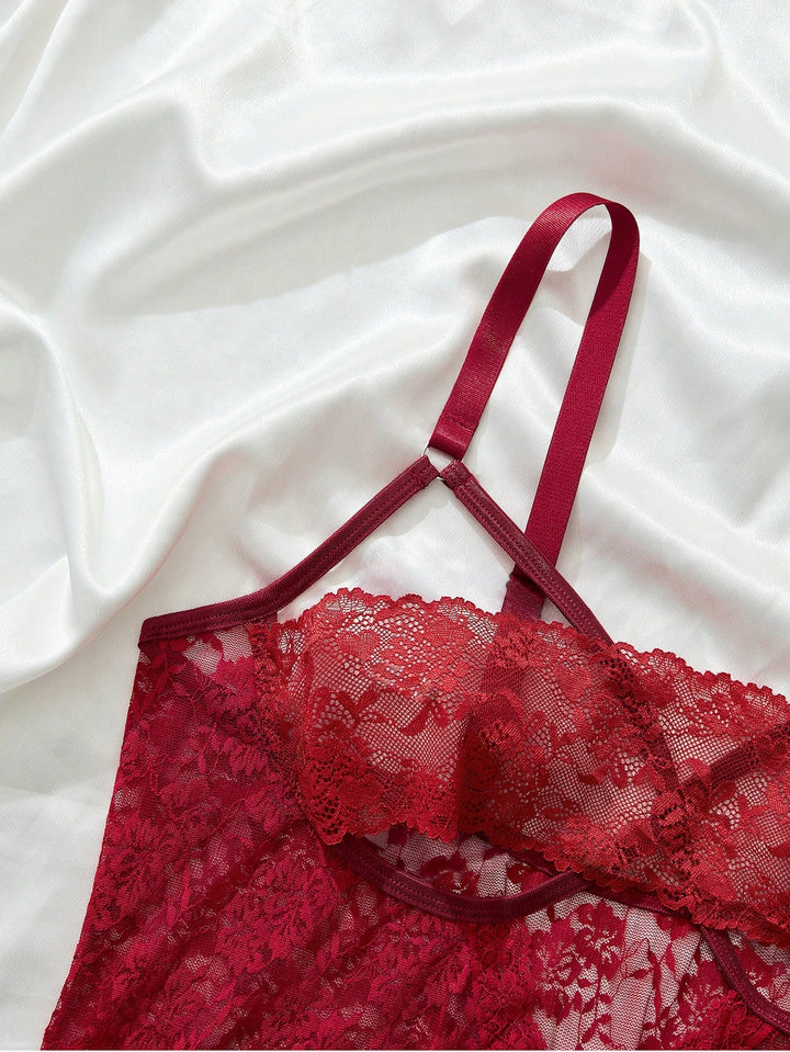 Test bodysuit SHEIN, bordó