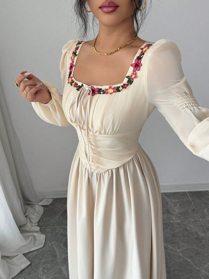 SHEIN Maxi Dress, Cream
