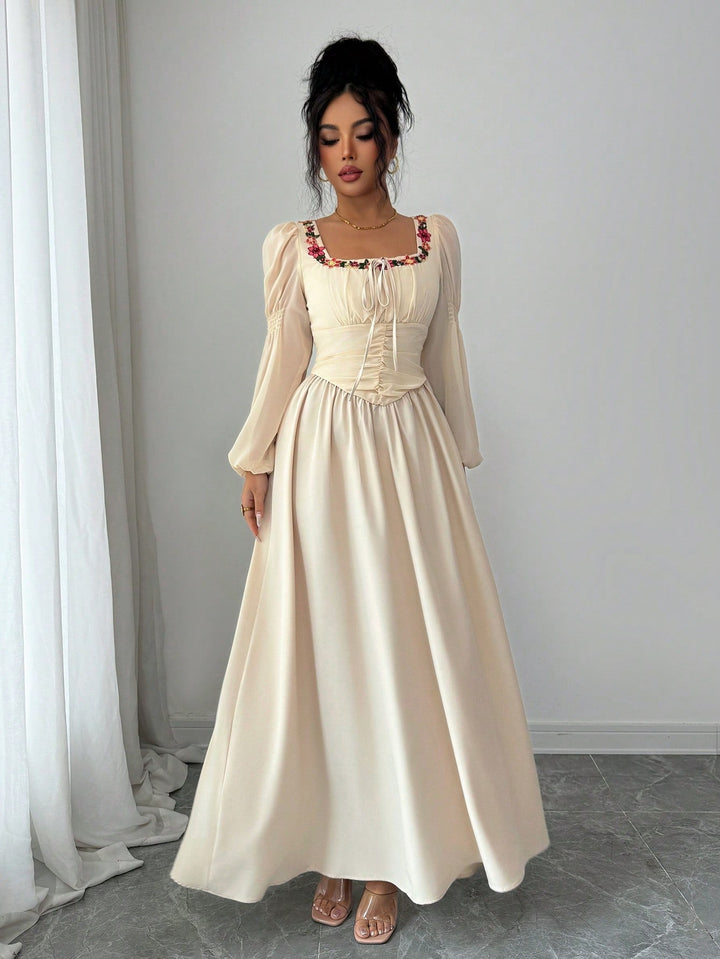 SHEIN Maxi Dress, Cream
