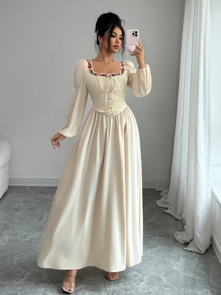 SHEIN Maxi Dress, Cream