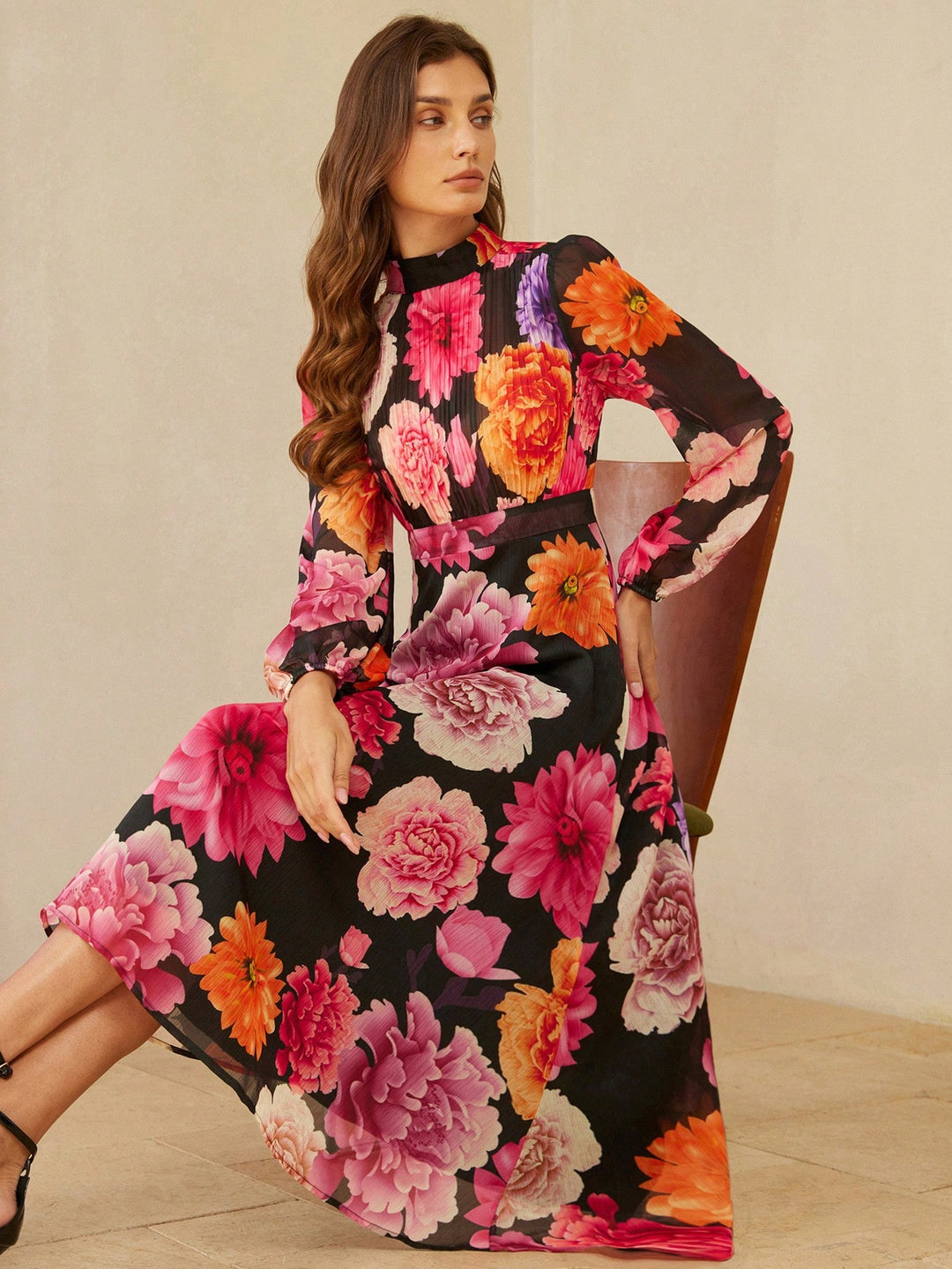 Rochie midi SHEIN, mix culori