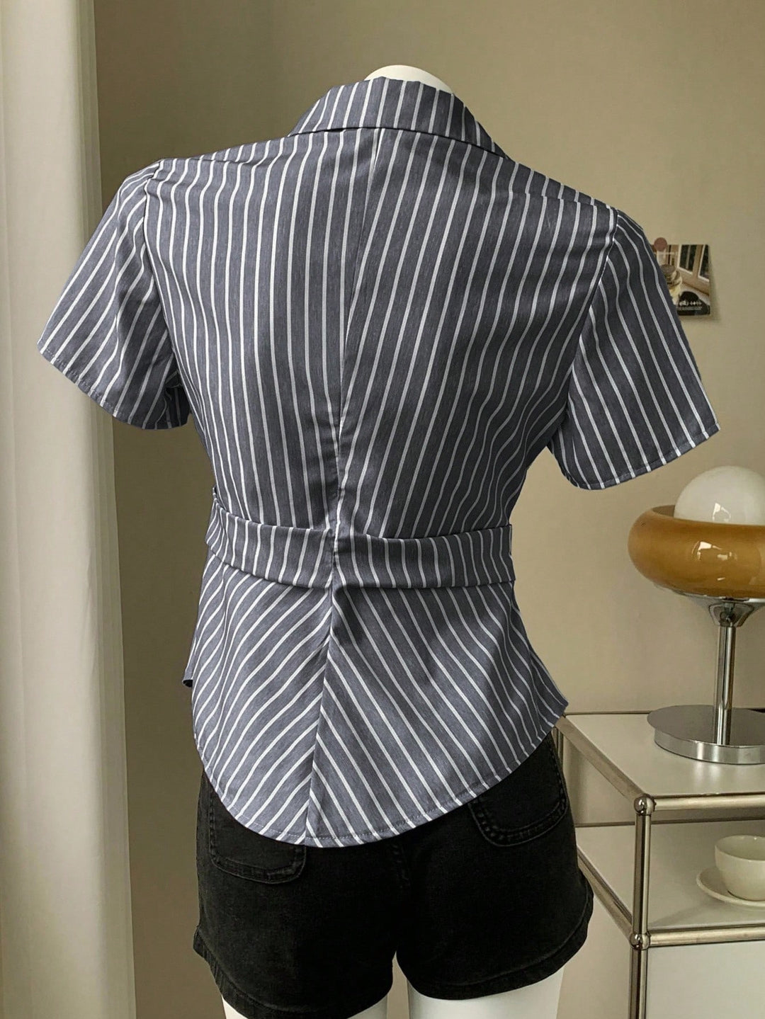 Tricou asimetric SHEIN, negru