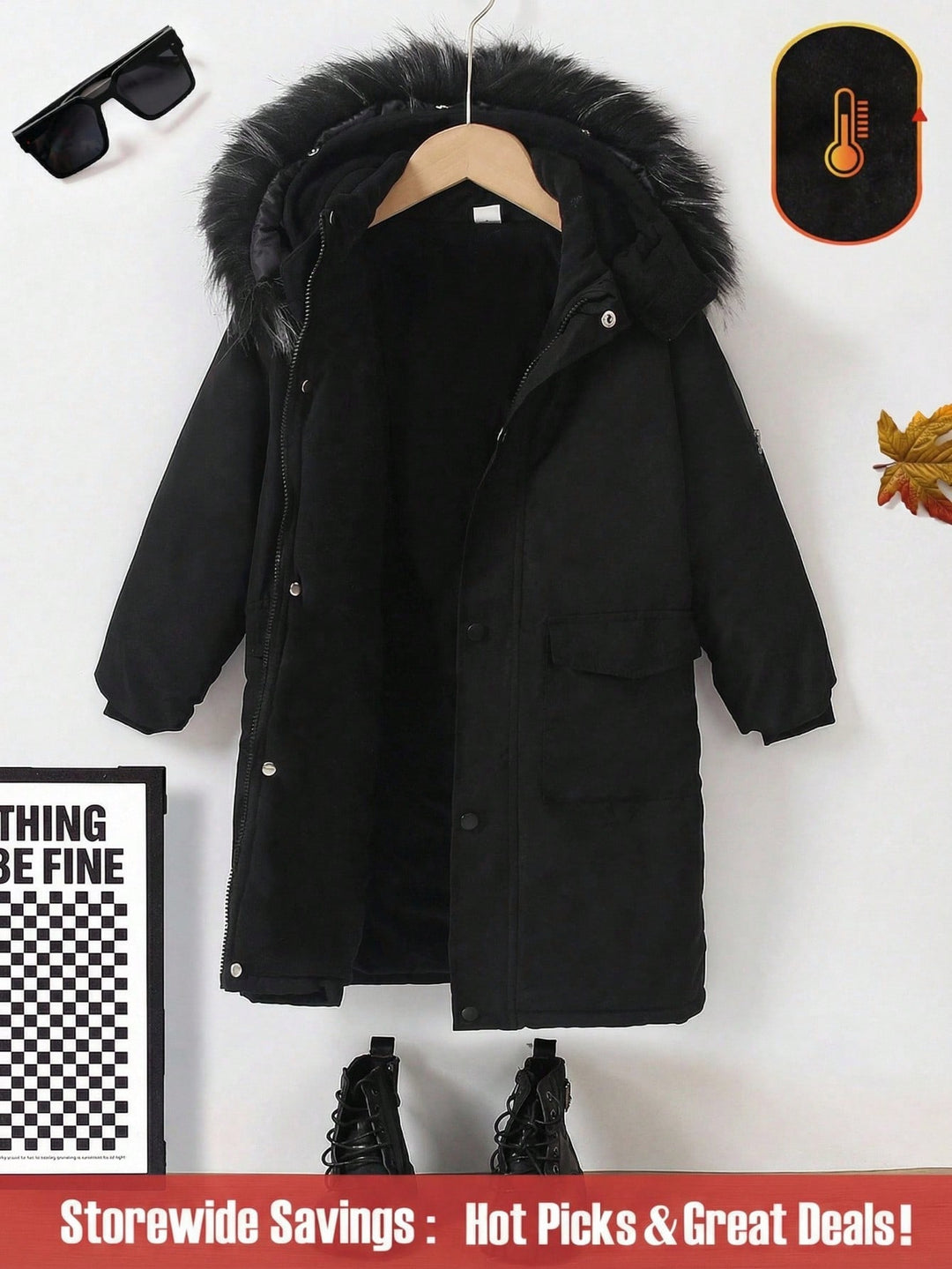 Palton SHEIN, negru