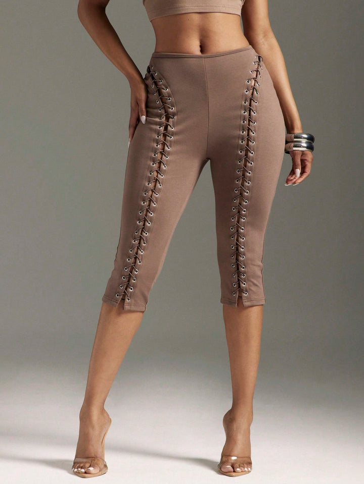 Pantaloni SHEIN, maro