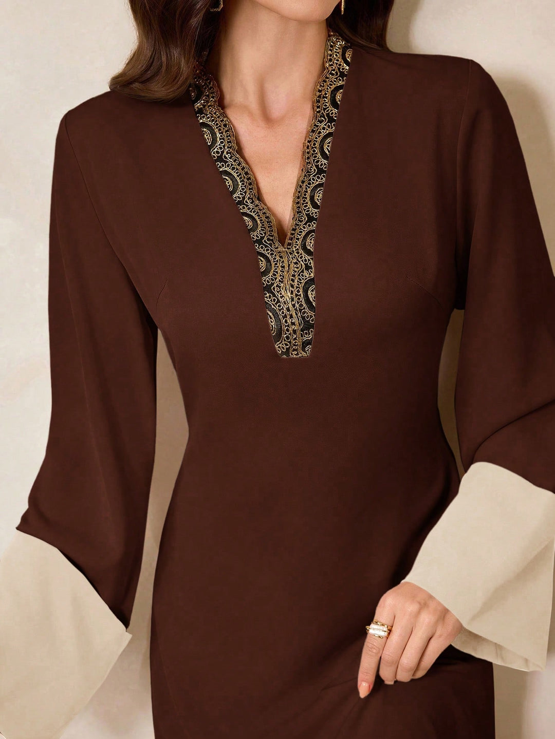 Rochie maxi SHEIN, maro