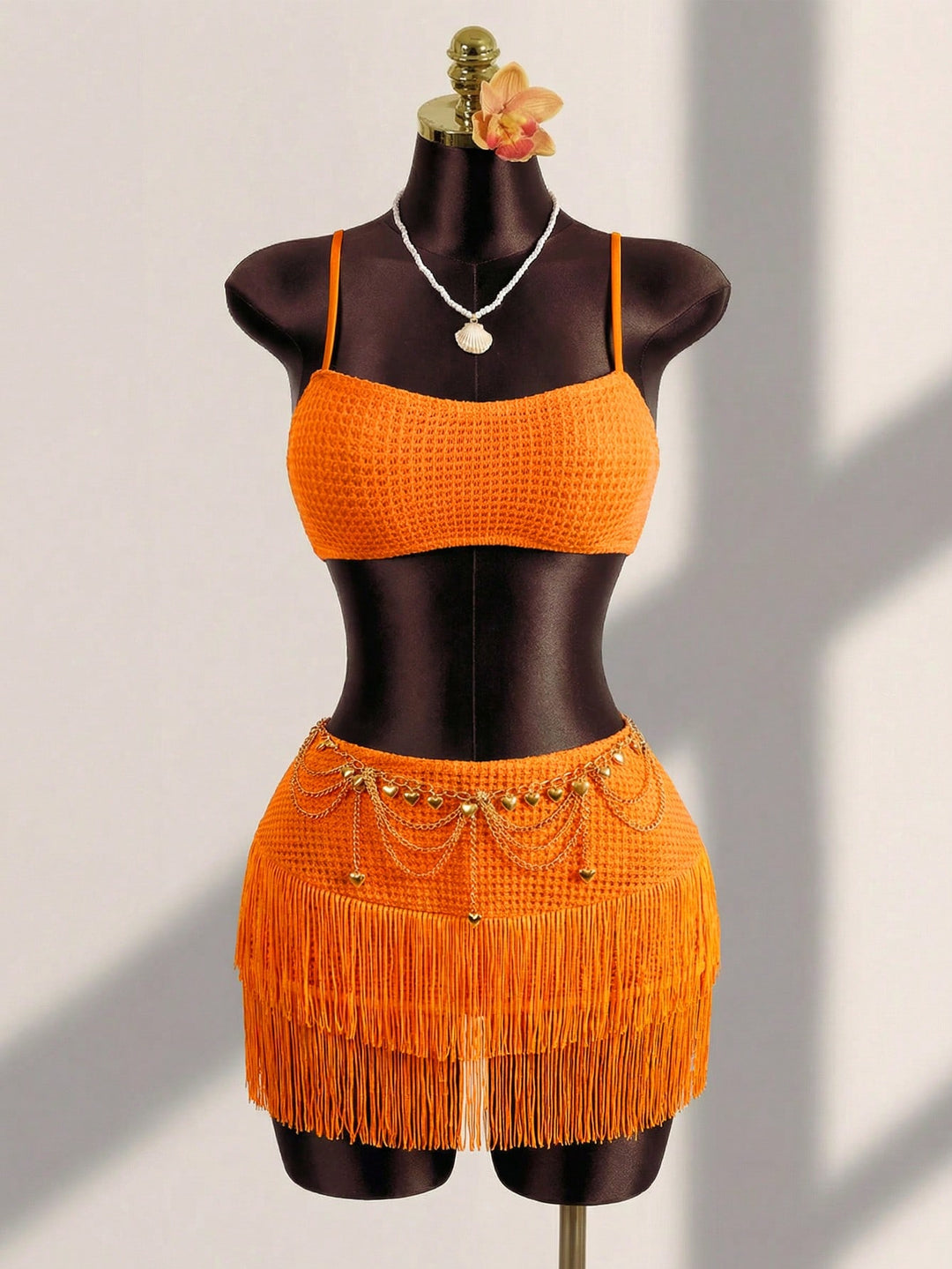 Set bikini SHEIN, portocaliu