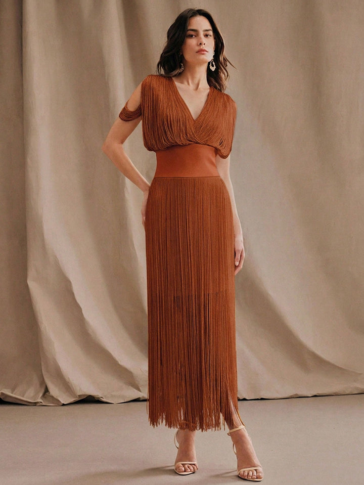 Rochie maxi SHEIN, maro