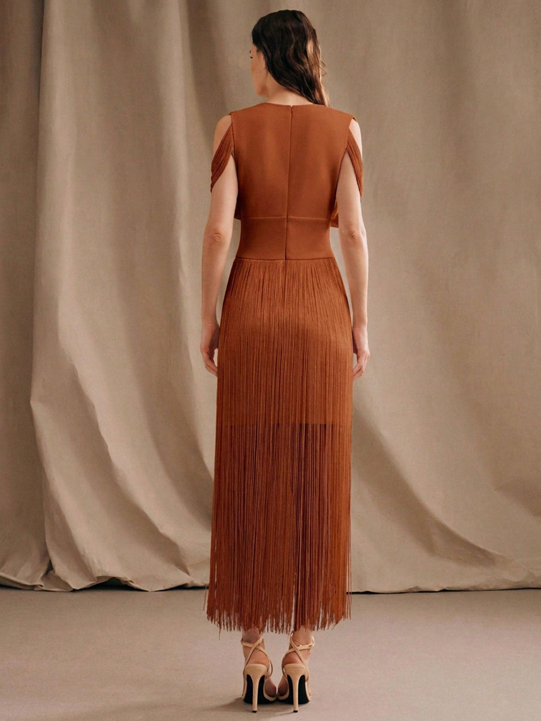 Rochie maxi SHEIN, maro