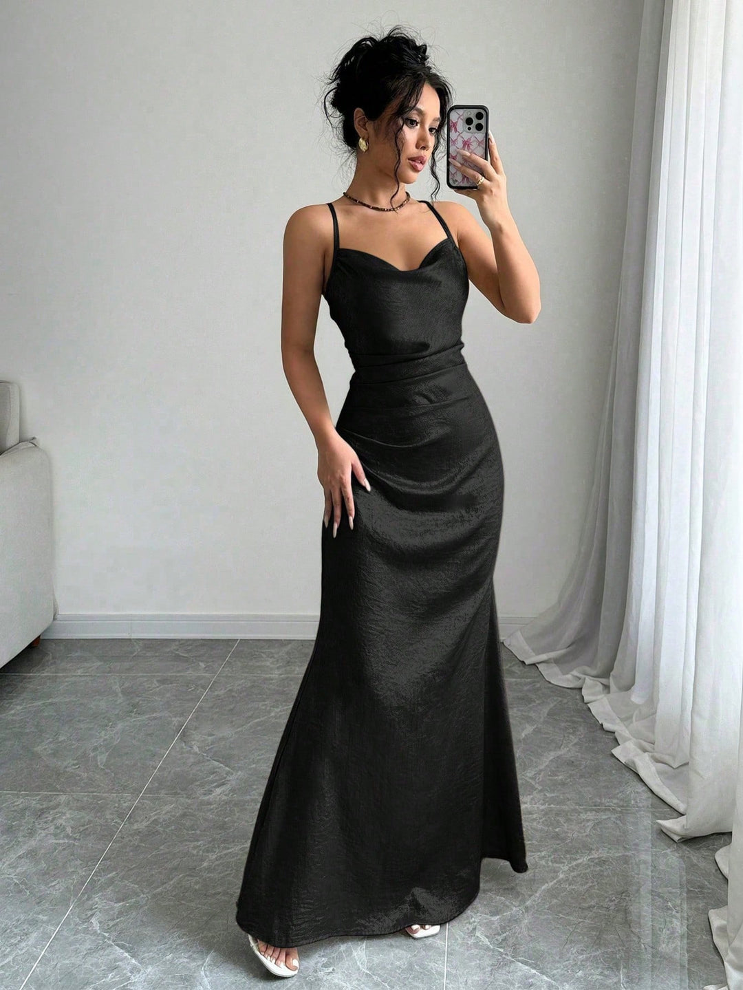 Rochie maxi SHEIN, negru