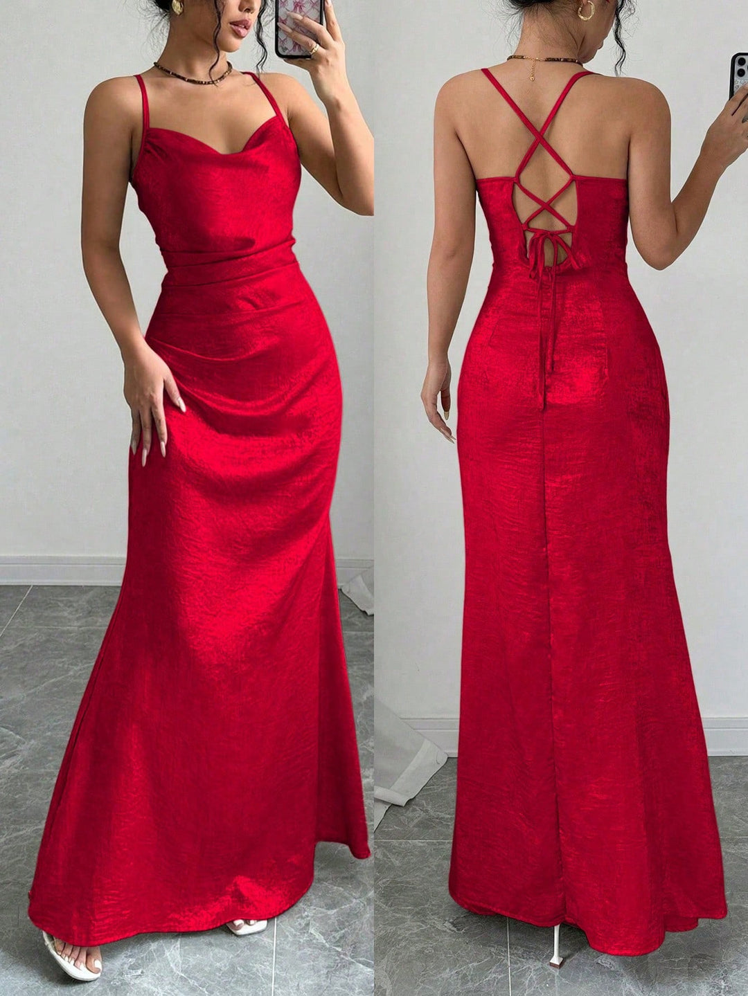 Rochie maxi SHEIN, roșu