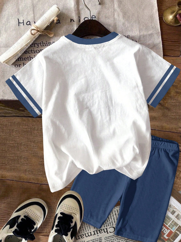 Set tricou cu pantaloni scurți SHEIN, mix culori