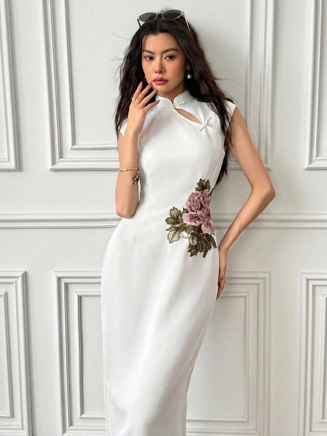 Rochie maxi SHEIN, alb