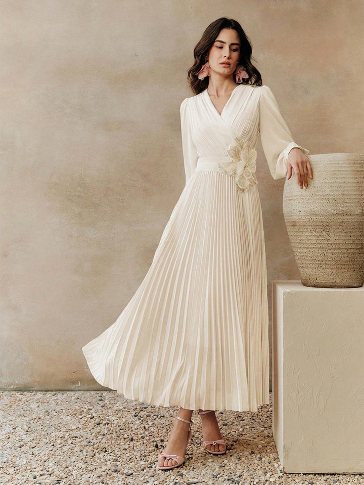 Rochie maxi SHEIN, crem