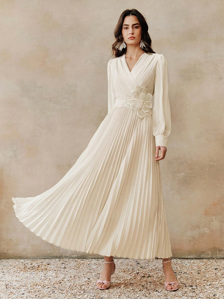 Rochie maxi SHEIN, crem