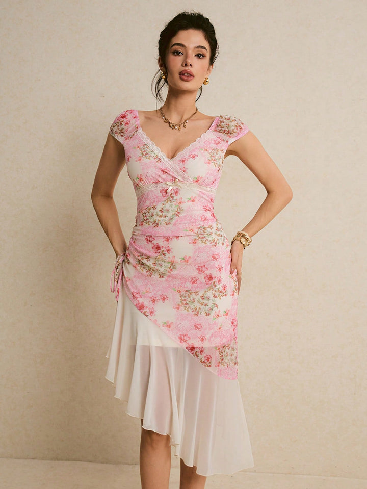 Rochie midi SHEIN, roz