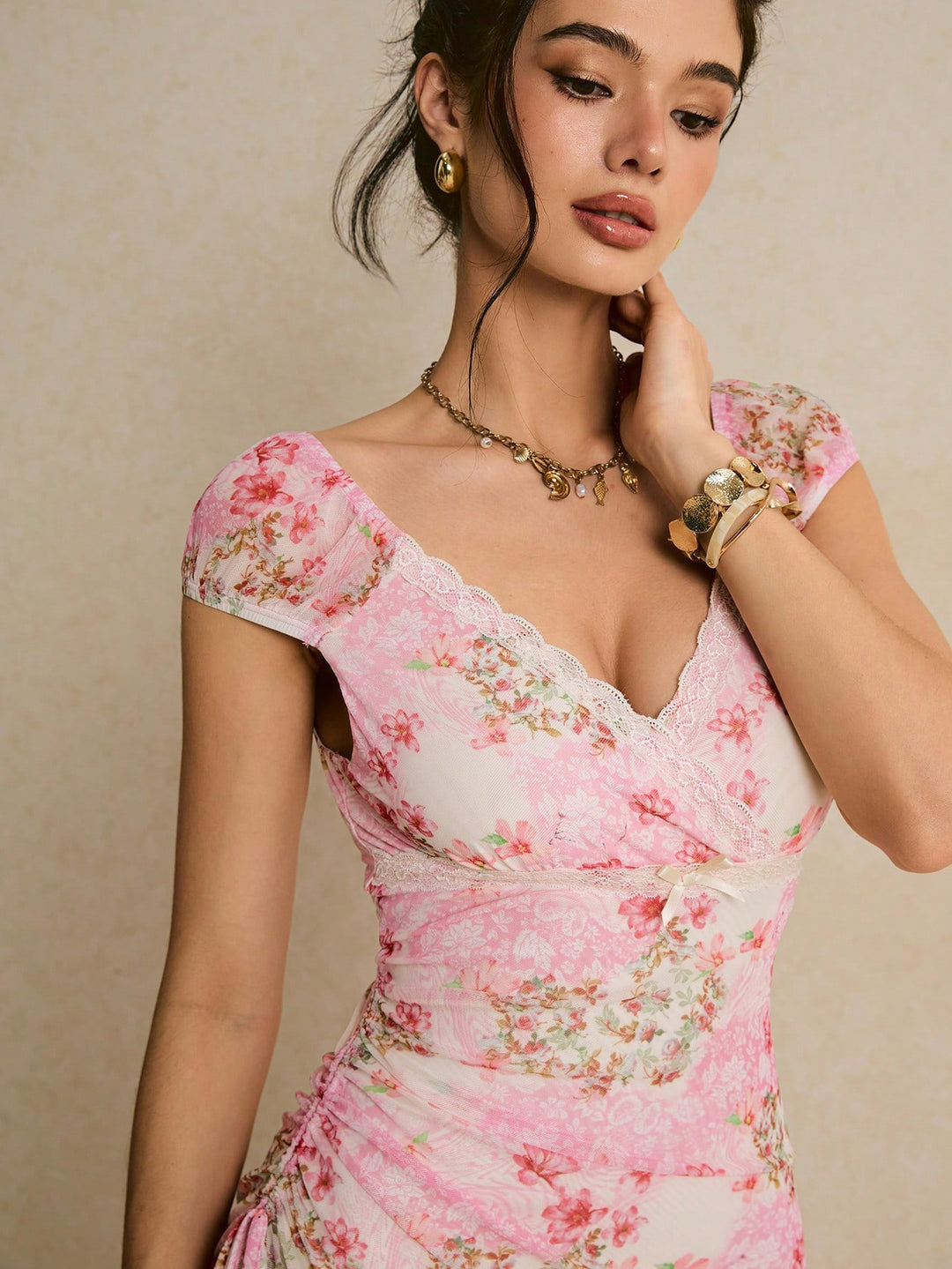 Rochie midi SHEIN, roz