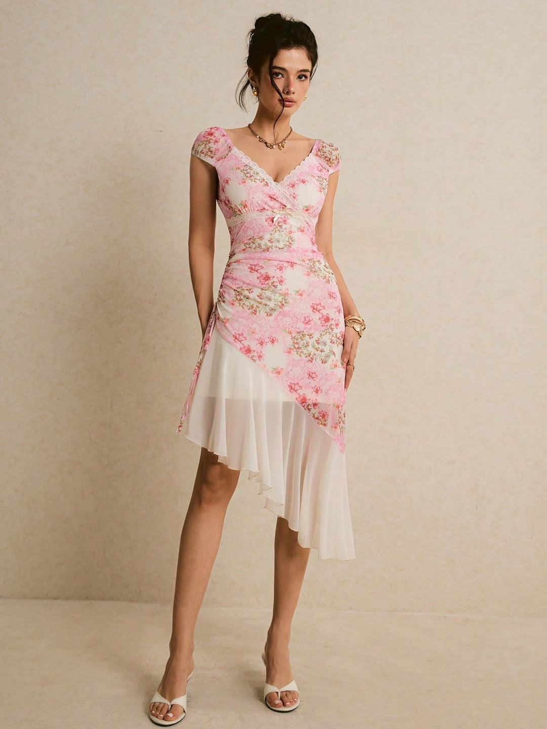 Rochie midi SHEIN, roz