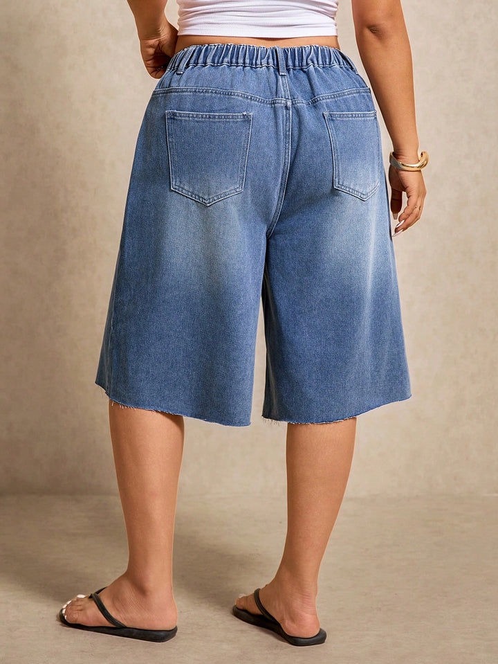 Pantaloni scurți SHEIN, albastru