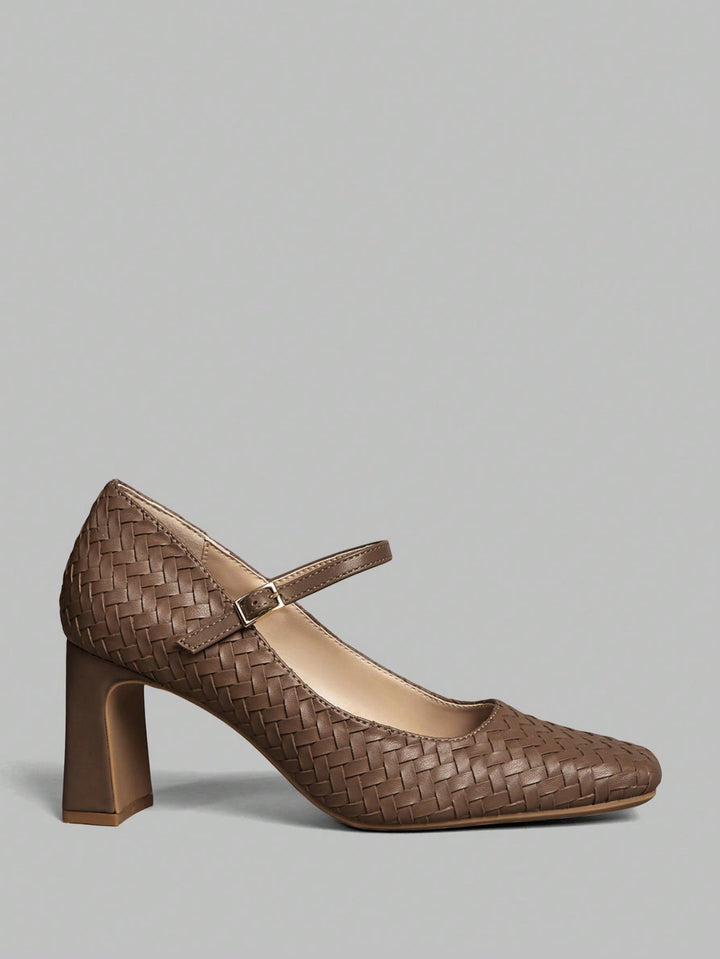 Pantofi cu toc SHEIN, maro