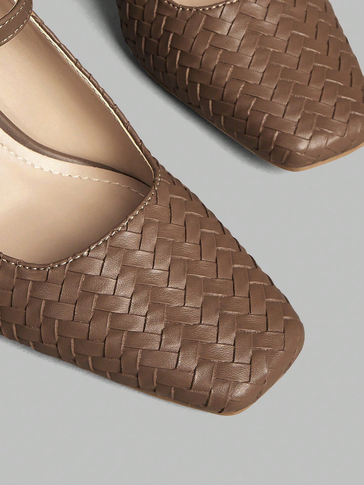 Pantofi cu toc SHEIN, maro